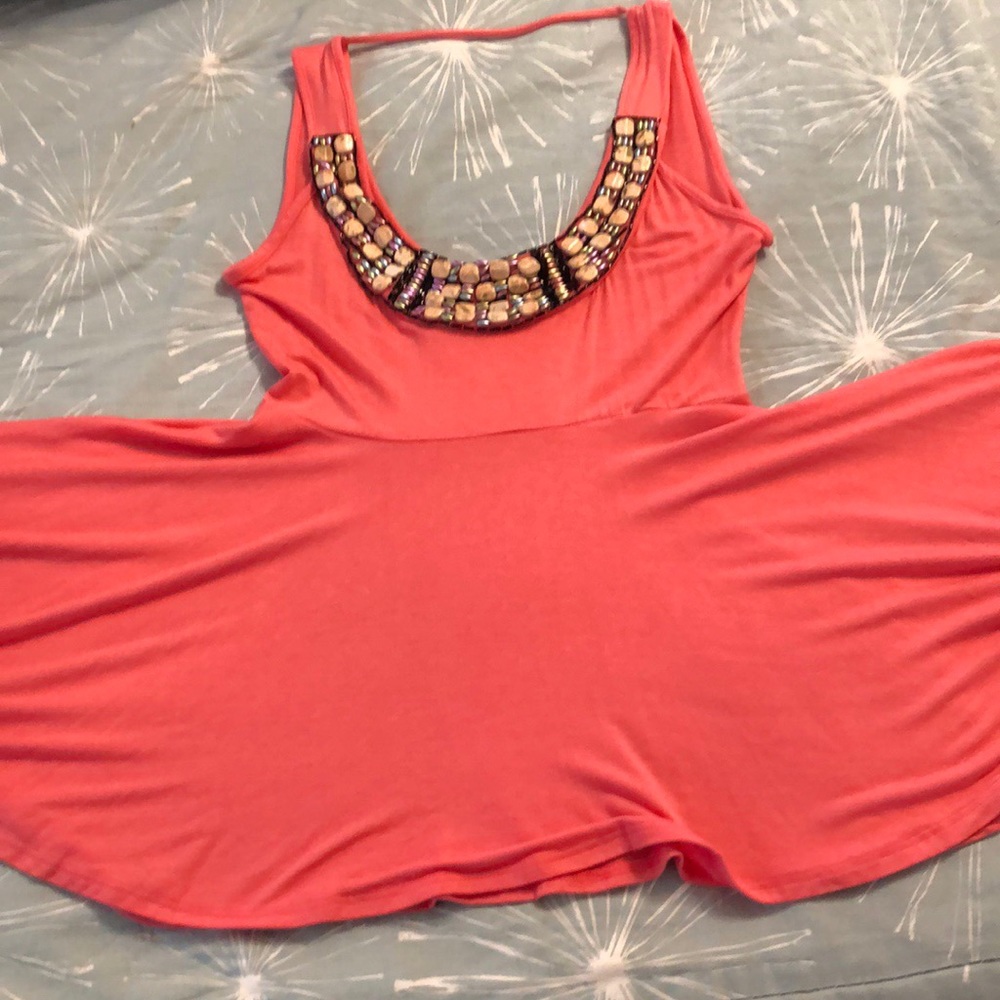 Boston Proper coral stretch top